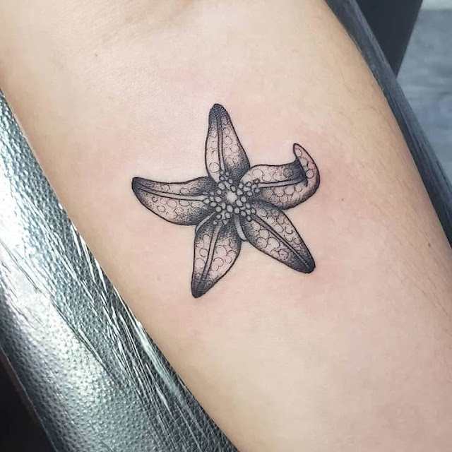 40 ideias incríveis de tatuagens de estrela do mar para mulheres