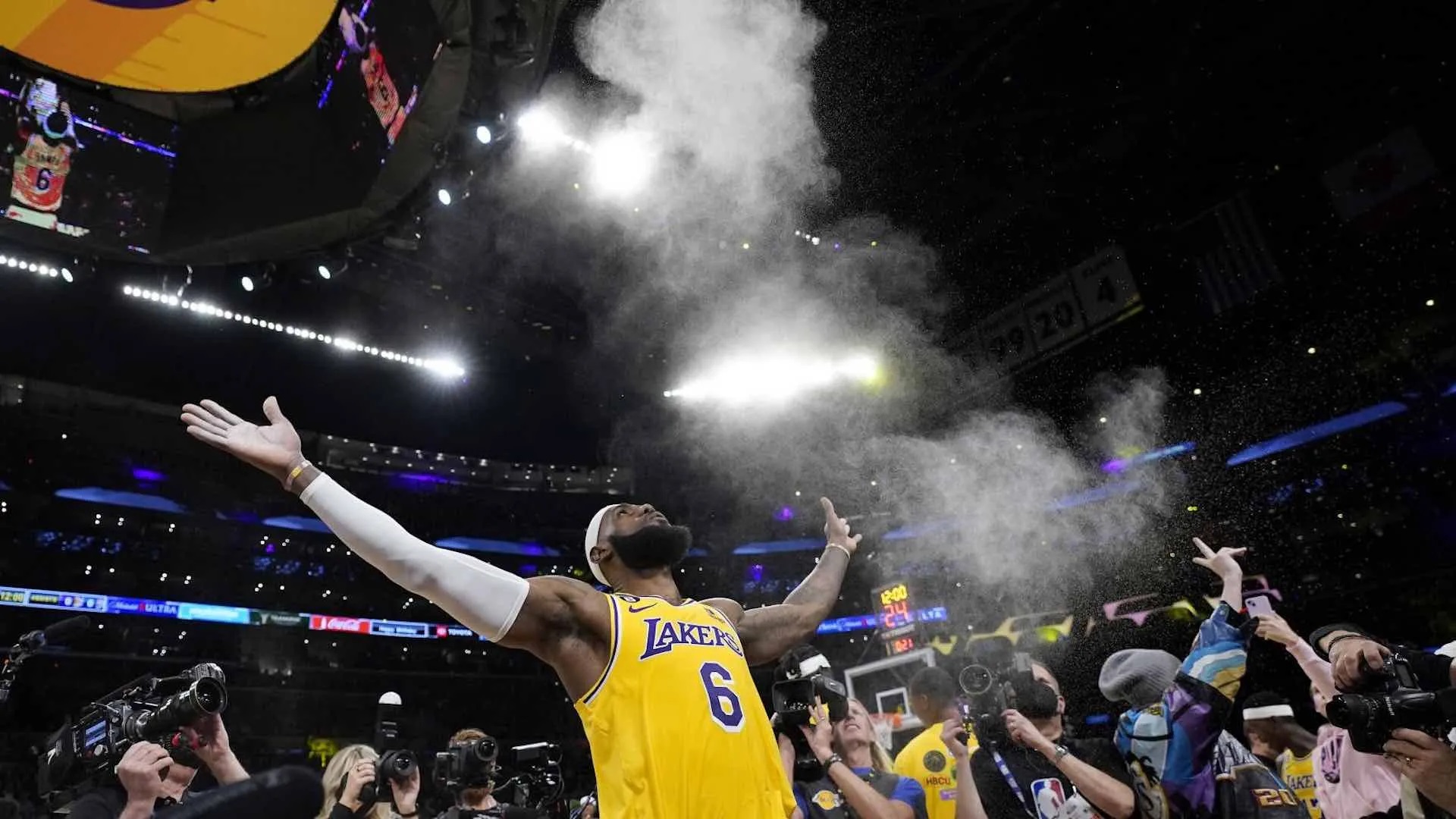 On a starry LA night, LeBron James made NBA history