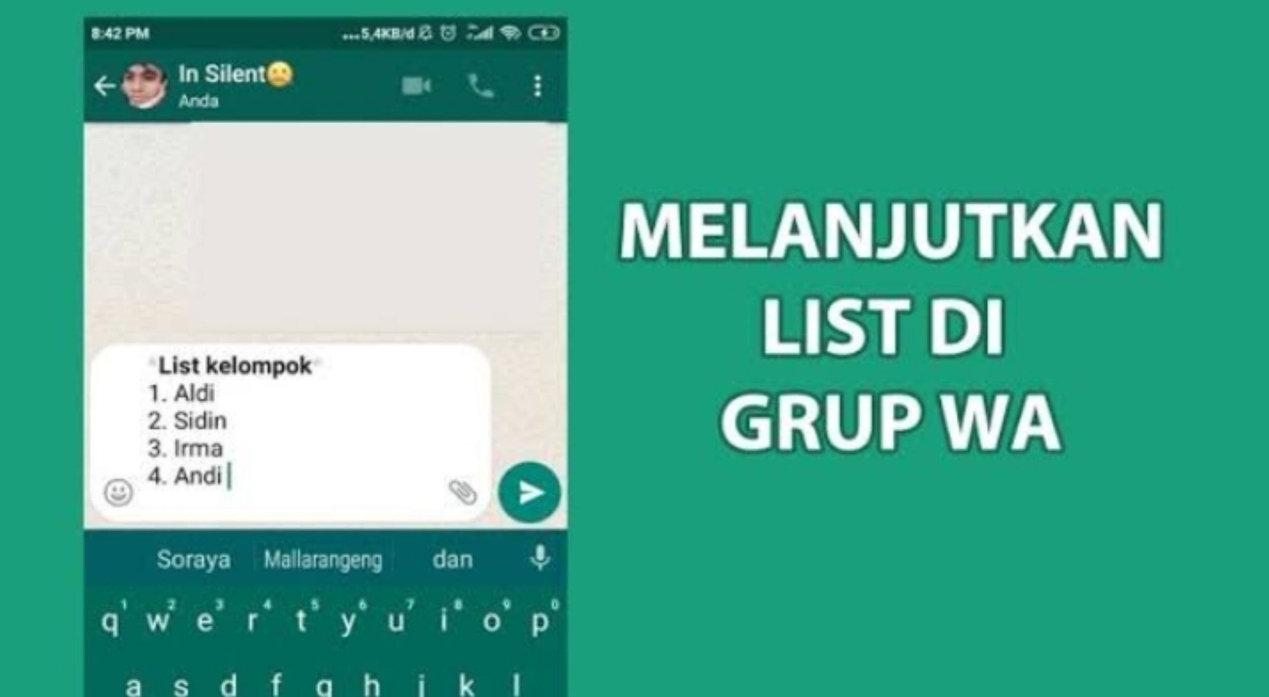 Cara Mengisi List di WhatsApp Dengan Cepat dan Mudah