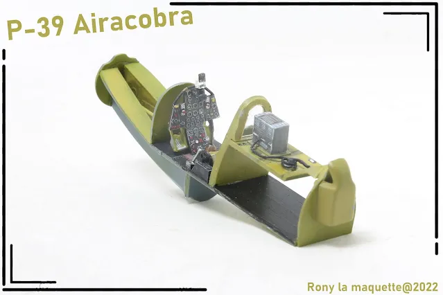 Cockpit du P-39, maquette Eduard au 1/48.