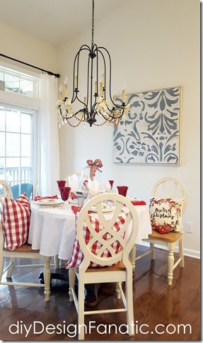 Christmas, Christmas Breakfast Room, Cottage, Cottage Style, Christmas Tablescape