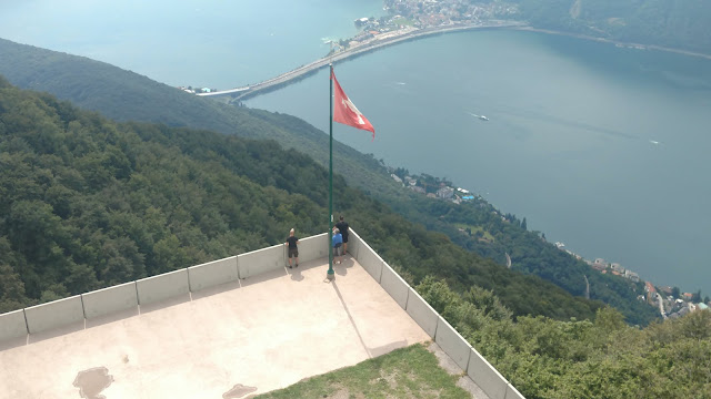 Literally overlooking the Swiss border on the Italian side. Just below me- Swizterland