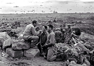 Kneeling to Receive Holy Communion after D-Day, Normandy Beach