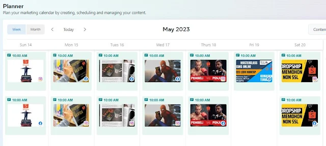 CONTOH JADUAL POSTING SOSIAL MEDIA SHOPPERMANIAC