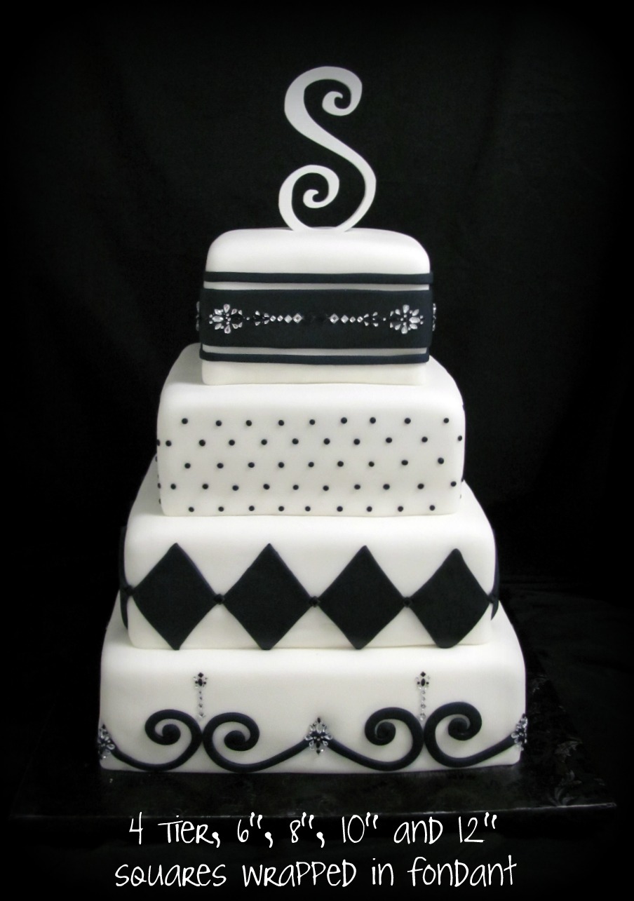 Black and White Wedding Cake