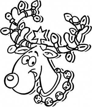 Rudolph Reindeer Coloring Pages 