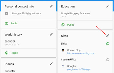edit alamat blog di G Plus