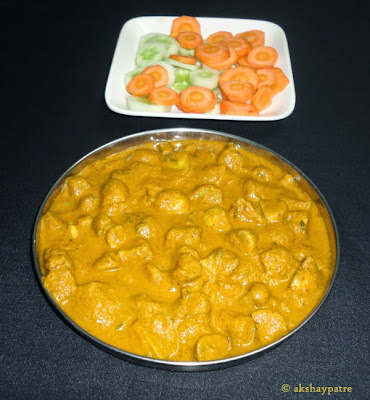 mushroom kurma ready to serve