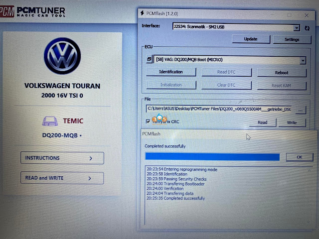 PCMTuner Read and Write VAG DQ200 TCU 4