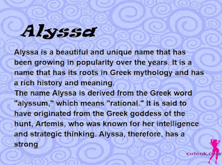 meaning of the name "Alyssa"