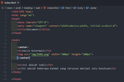 Cara Memasukkan Gambar di Web menggunakan HTML Dutormasi Dunia Tutorial