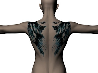 Back Broken Wings Angel Tattoos Desaign