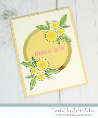 Poppy Thank You card-designed by Lori Tecler/Inking Aloud-stamps and dies from Reverse Confetti