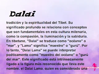 significado del nombre Dalai