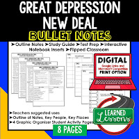 American History Bullet Notes, American History Facts, U.S. History Activities, U.S. History Study Guides, U.S. History Test Prep, Industrial Age Activities, Western Frontier Activities, Imperialism Activities, World War I, 1920s, Great Depression, New Deal, World War II, Cold War, 1950s, Vietnam, Civil Rights Movement, 1960s, Nixon, Ford, Carter, Bush, Conservatives