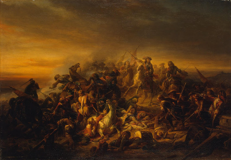 Battle at Seneffe (Oil on Canvas, 1850, Source: Museum of the Academy of Arts (1922) - History) by Nicaise de Keyser