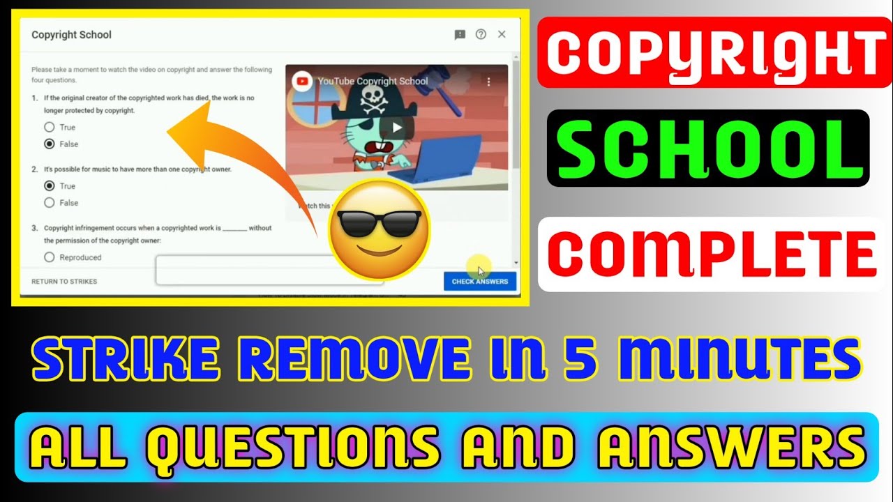 Latest YouTube Copyright School Question And Answer 2023
