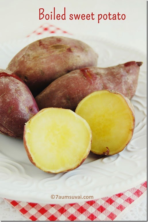 Boiled sweet potato 