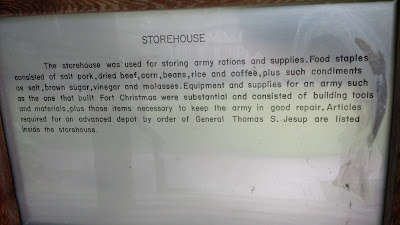 fort christmas historical park storehouse plaque
