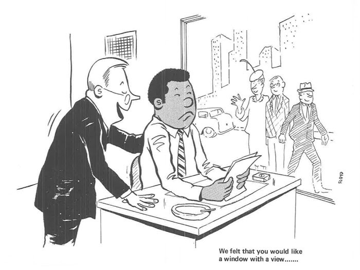 Brutally Honest Comics Drawn By Black Guy Depict What It Was Like Being The One Black Man In A White Work Environment In The 1960s