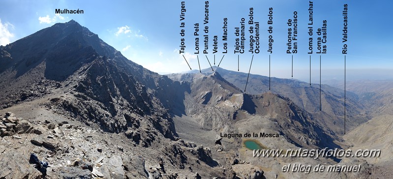 Puntal de Siete Lagunas desde Trevélez (Sierra Nevada)