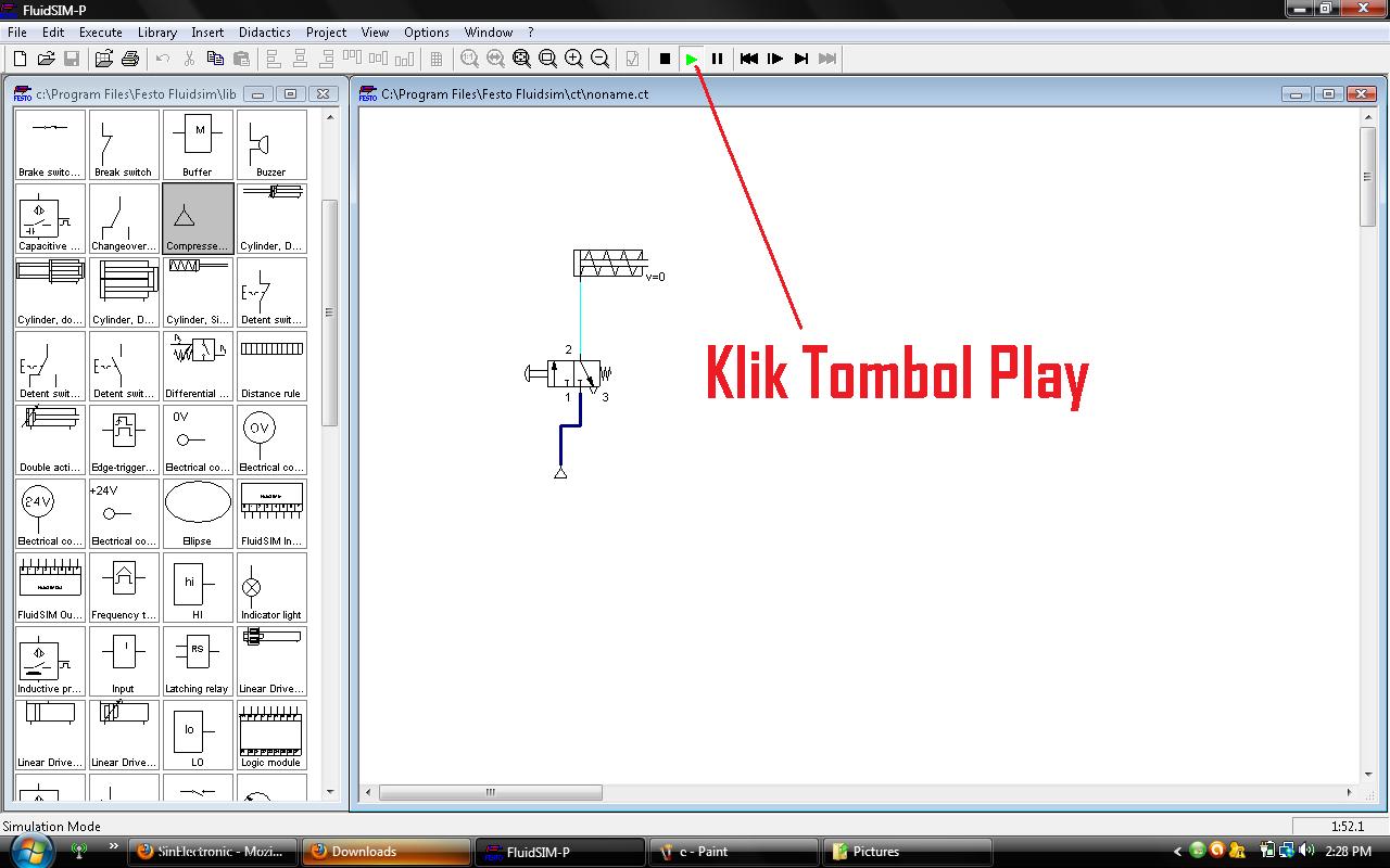 Tutorial dan free download dasar Festo FluidSIM 