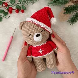 Osito navideño amigurumi