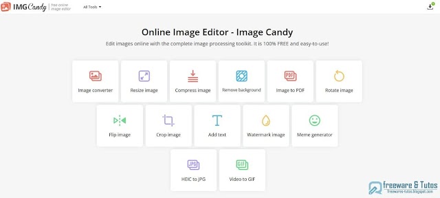 Image Candy : un nouveau service en ligne gratuit avec 13 outils pour éditer facilement ses images 