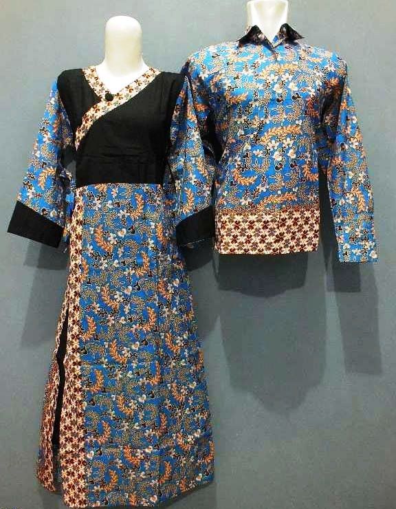43 Model Baju Batik Couple Lengan Panjang  Modern Khas ABG 