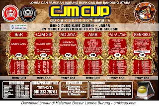 CJM Cup, Cimahi, Minggu 24 Maret 2019