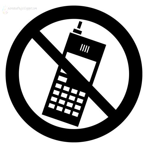 Símbolo de prohibido celulares para imprimir