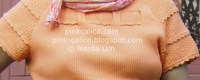 Pink Calico: Orange Basket Top