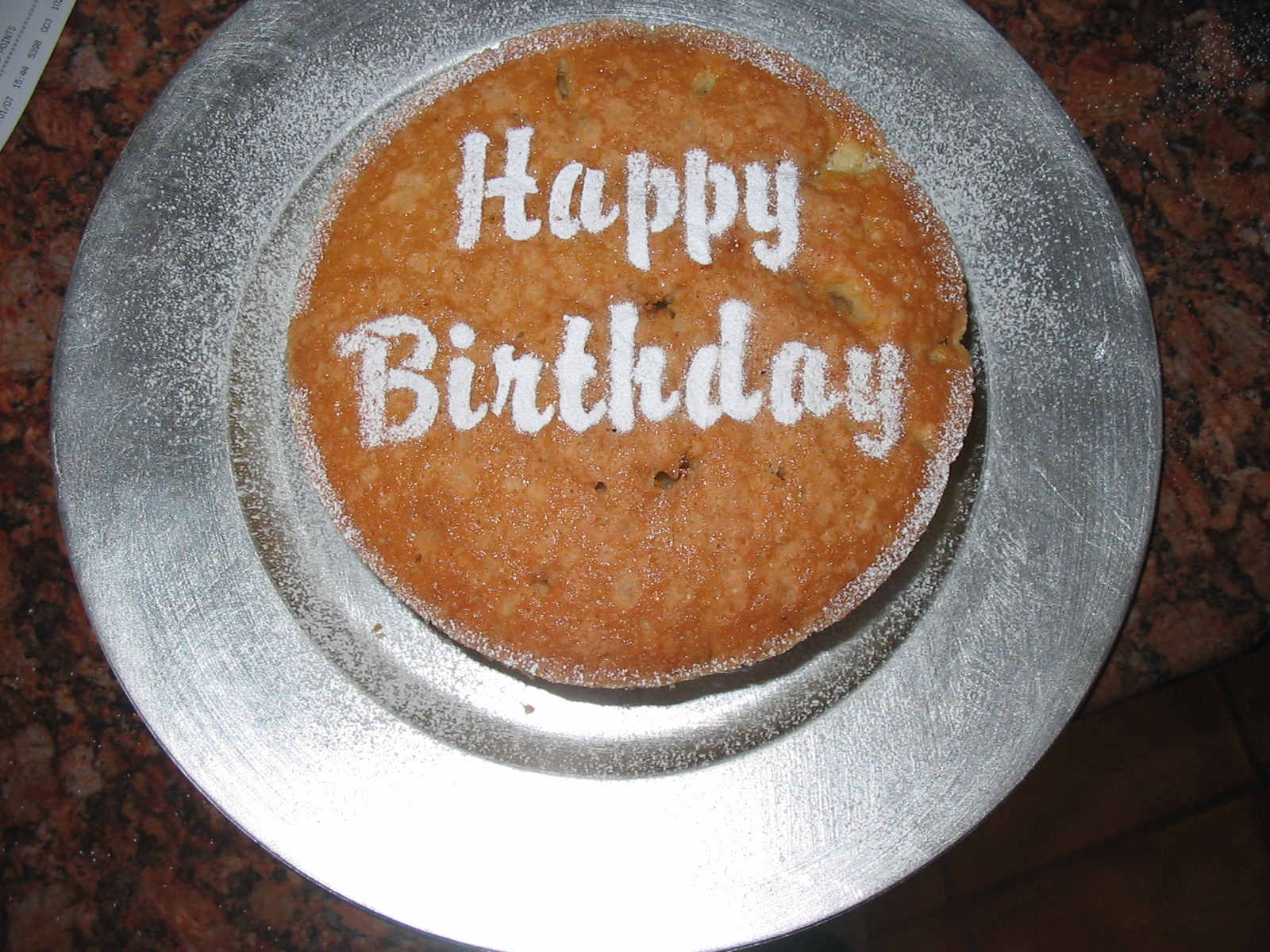 Happy Birthday on a Cake