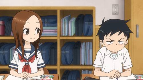 Satu lagi rekomendasi anime genre romance comedy school terbaik untuk ditonton, yaitu Karakai Jouzu no Takagi-san.