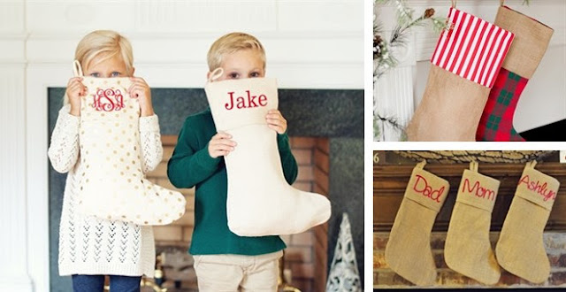  Personalized Burlap Stockings 