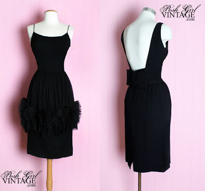 little black dresses. 1950#39;s Little Black Ruffle