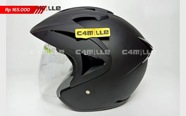 HIU Arrow Double Visor hitam doff