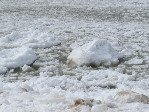 ice on Lake Michigan