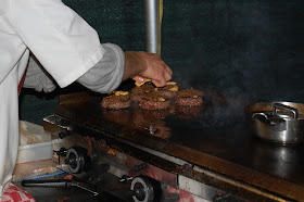 London Burger Bash - Fred Smith Burgers on the grill with ox cheek
