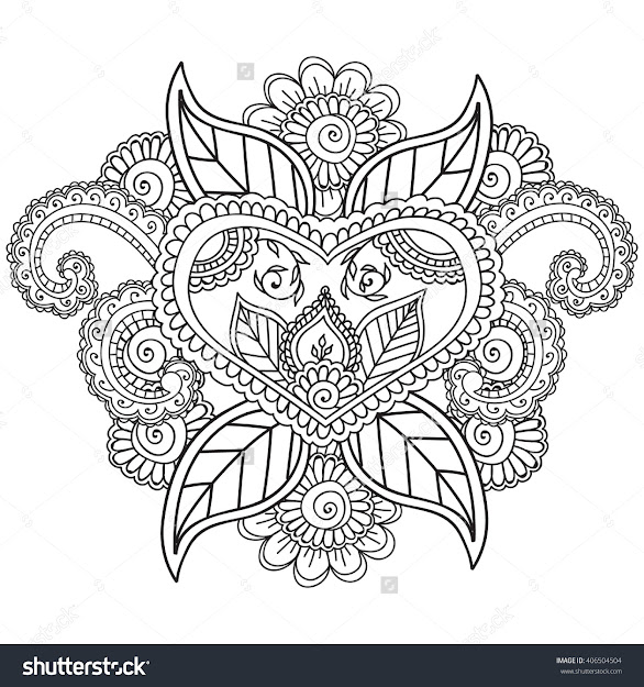 Coloring Pages For Adults Henna Mehndi Doodleszentahgle Abstract Floral  Paisley Design Elements