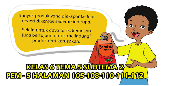 Kunci Jawaban Tematik Kelas 6 Tema 5 Subtema 2 Pembelajaran 5 Halaman 105, 108, 110, 111, 112