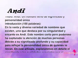 significado del nombre Andi