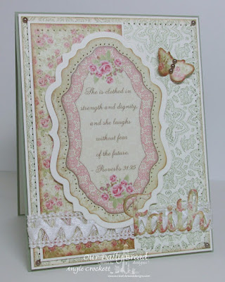 ODBD Boho Paisley Background, ODBD Custom Faith Hope and Love Dies, ODBD Custom Vintage Labels Dies, ODBD Custom Vintage Flourish Pattern Dies, ODBD Custom Butterfly and Bugs Dies, ODBD Blushing Rose Paper Collection, Card Designer Angie Crockett