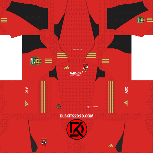 AL Ahly SC DLS Kits 2023-2024 Adidas In CAF Champions League - Dream League Soccer (Goalkeeper Third)