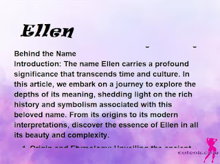 meaning of the name "Ellen"