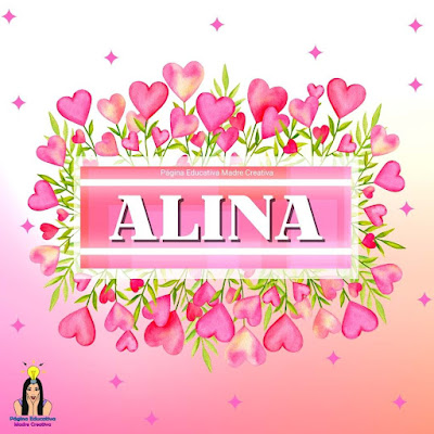 Solapín para imprimir - Nombre Alina
