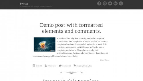   Syntax Blogger Template