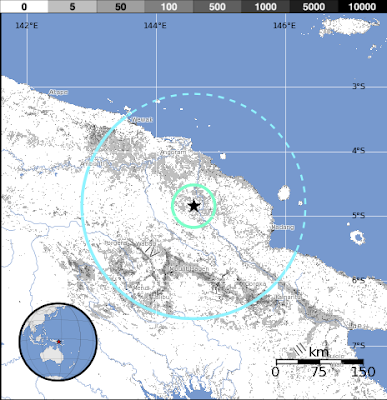 Epicentro sismo 6,2 grados Papúa Nueva Guinea, 20 de Agosto 2012
