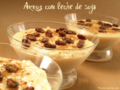 Receta para preparar dulce de arroz con leche de soya