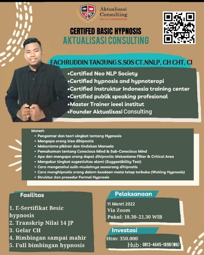 WA.0813-4645-1898 | Certified Basic Hypnosis (CH) 11 Maret 2022